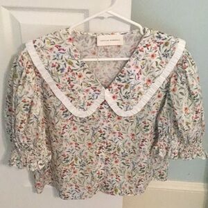 Loeffler Randall Floral Blouse NWT